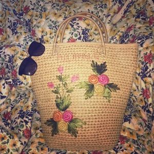 Vintage Ratan tote bag from Philippines!